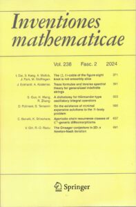 Nouvelle publication de Christian Bonatti  dans Inventiones Mathematicae